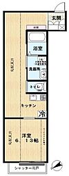 MAHALO 1Kの間取図画像