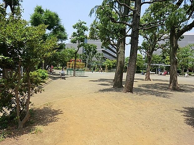 上小田中西公園まで571m、武蔵新城駅から北に歩き商店街を抜けた所にある広めの公園です。遊具：ジャングルジム・ブランコ・鉄棒・砂場があります。