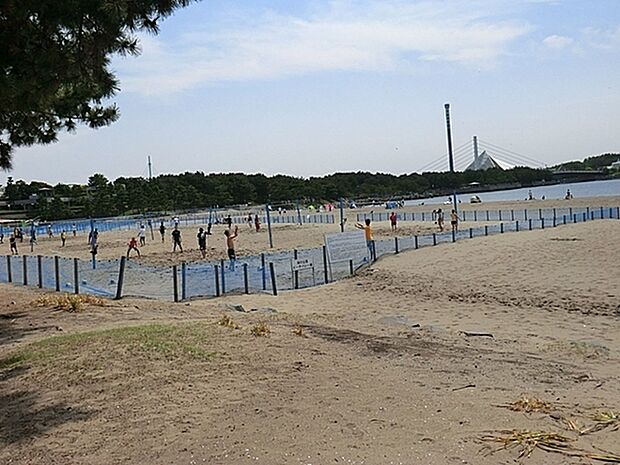 海の公園まで1528m、横浜で唯一の海水浴場をもつ公園、海辺には、砂浜と豊かな緑が広がり、海と人とがふれあえる貴重な憩いの空間 が広がります。