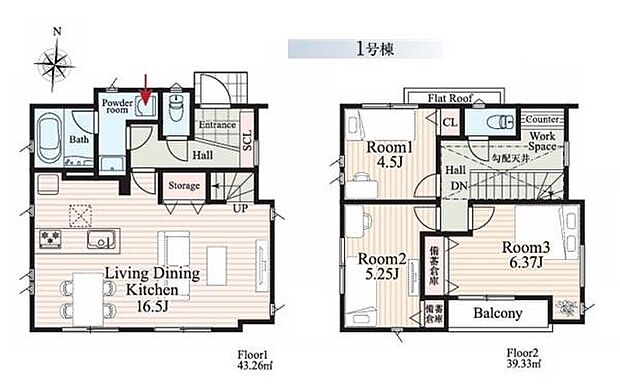 《間取り》■リビング中心の新生活。光を取り入れる開放的な設計で居心地の良い時間を演出します。