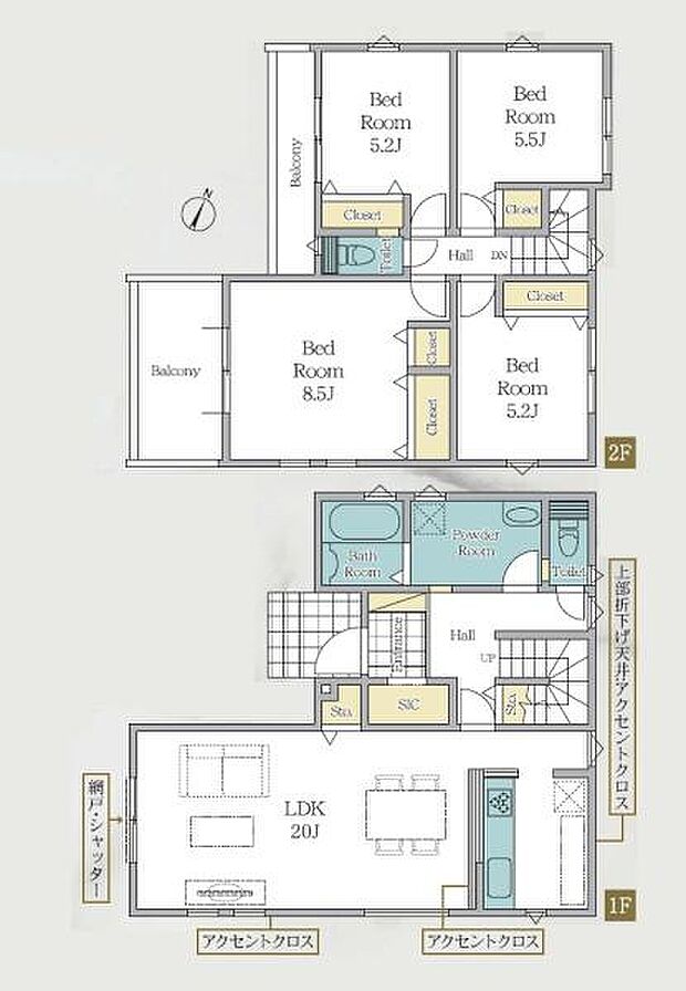 《間取り》■リビング中心の新生活。光を取り入れる開放的な設計で居心地の良い時間を演出します。