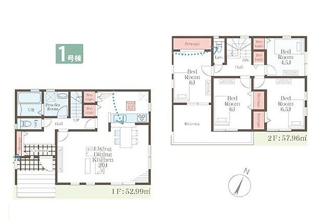 《間取り》■リビング中心の新生活。光を取り入れる開放的な設計で居心地の良い時間を演出します。