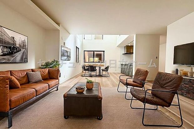 ゆとりを感じさせる上質で明るい空間が、住まう人や訪れる人を心地よく迎え入れてくれます。(本画像家具はCGで作成しており、実際に現地に家具はおかれておりません。また価格に家具は含まれておりません。)