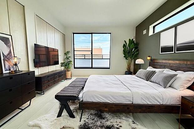 《寝室》 ■本画像はCGで作成しており、実際の現地家具はCGにより消去し本画面を作成しております。また、価格に家具は含まれておりません。