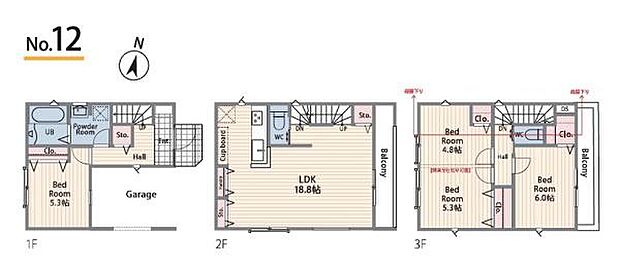 《間取り》■リビング中心の新生活。光を取り入れる開放的な設計で居心地の良い時間を演出します。
