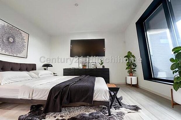 《寝室》 ■本画像は家具や小物の配置をCGで作成しており、実際に現地に家具や小物は置かれておりません。また、価格に家具や小物は含まれておりません。