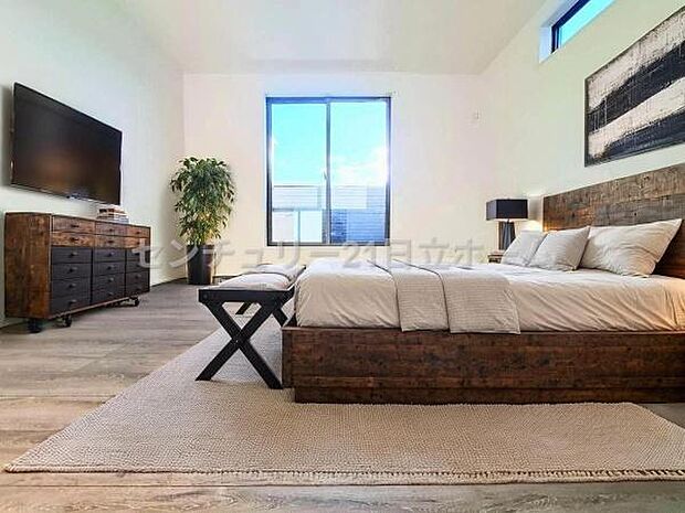 《寝室》　■本画像はCGで作成しており、実際の現地家具はCGにより消去し本画面を作成しております。また、価格に家具は含まれておりません。