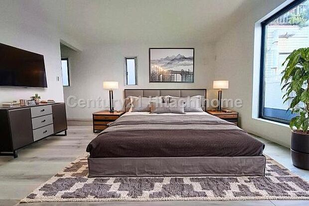 《寝室》　■本画像は家具や小物の配置をCGで作成しており、実際に現地に家具や小物は置かれておりません。また、価格に家具や小物は含まれておりません。