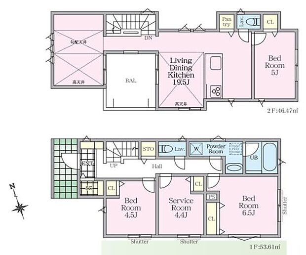 《間取り》■リビング中心の新生活。光を取り入れる開放的な設計で居心地の良い時間を演出します。