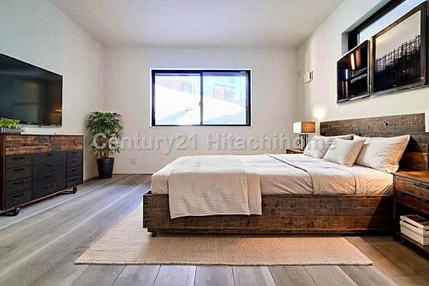 《寝室》 ■本画像は家具や小物の配置をCGで作成しており、実際に現地に家具や小物は置かれておりません。また、価格に家具や小物は含まれておりません。