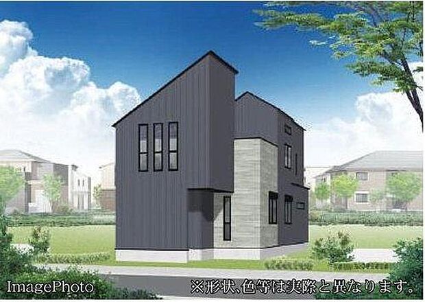 ■外観イメージ。落ち着きのあるトーンでまとめた外観。長年住むうちに深い愛着を感じることの出来る、飽きのこないデザインです。天然木を一部に使用した外観。