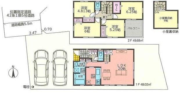 《間取り》■リビング中心の新生活。光を取り入れる開放的な設計で居心地の良い時間を演出します。開放的なＬＤＫは20帖。■