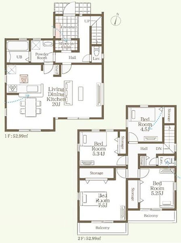 《間取り》■リビング中心の新生活。光を取り入れる開放的な設計で居心地の良い時間を演出します。