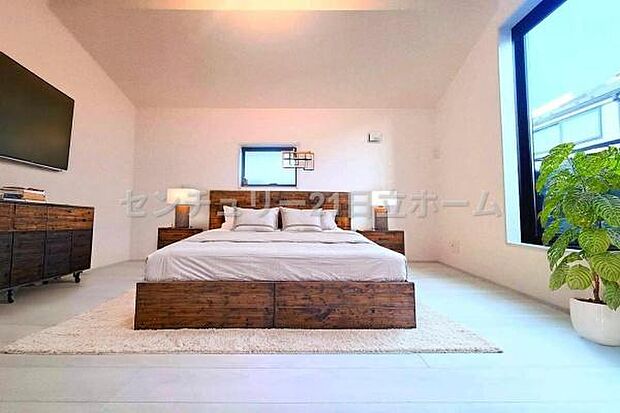 《寝室》 ■本画像は家具や小物の配置をCGで作成しており、実際に現地に家具や小物は置かれておりません。また、価格に家具や小物は含まれておりません。