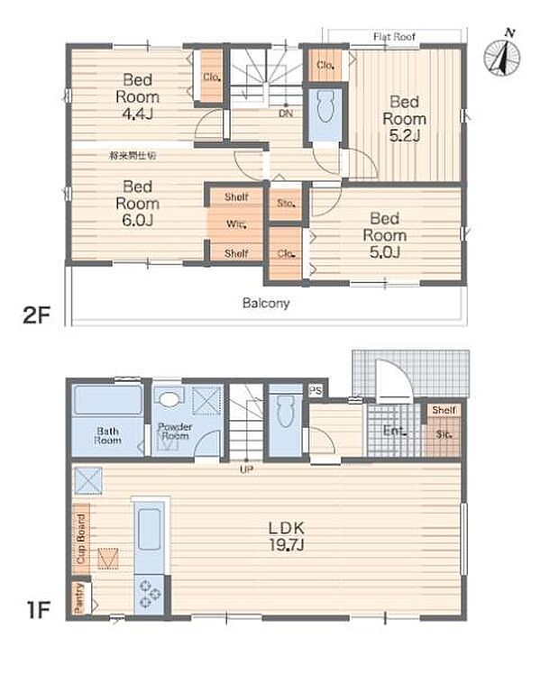 《間取り》■リビング中心の新生活。光を取り入れる開放的な設計で居心地の良い時間を演出します。