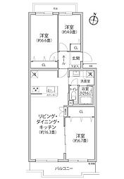 港南台パークホームズ 3LDKの間取り