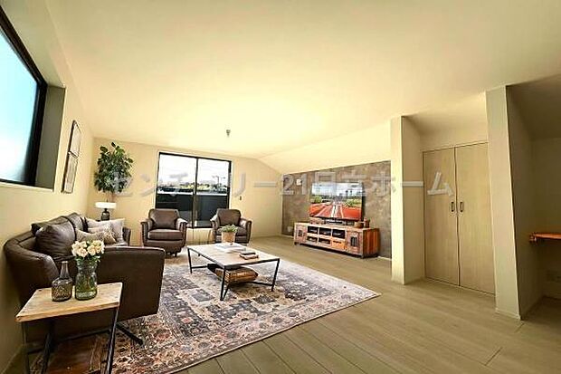 ゆとりを感じさせる上質で明るい空間が、住まう人や訪れる人を心地よく迎え入れてくれます。（本画像家具はCGで作成しており、実際に現地に家具はおかれておりません。また価格に家具は含まれておりません。）