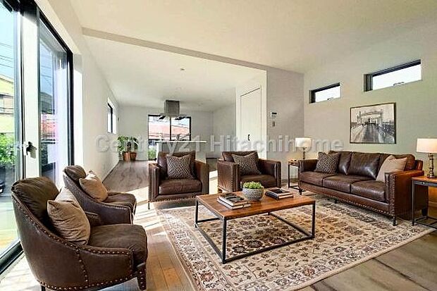 ゆとりを感じさせる上質で明るい空間が、住まう人や訪れる人を心地よく迎え入れてくれます。（本画像家具はCGで作成しており、実際に現地に家具はおかれておりません。また価格に家具は含まれておりません。）