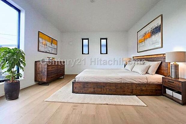 《寝室》　■本画像はCGで作成しており、実際の現地家具はCGにより消去し本画面を作成しております。また、価格に家具は含まれておりません。