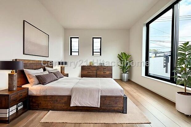 《寝室》　■本画像はCGで作成しており、実際の現地家具はCGにより消去し本画面を作成しております。また、価格に家具は含まれておりません。