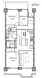 パークシティ溝の口A棟 3LDKの間取図画像