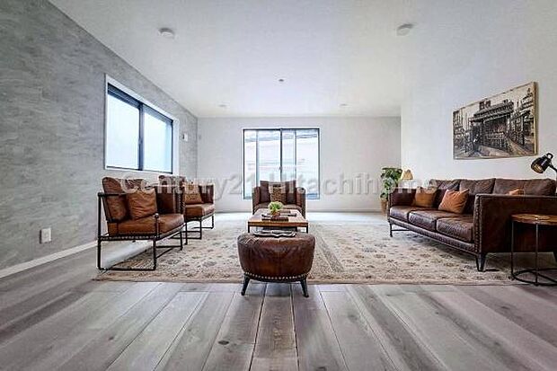 ゆとりを感じさせる上質で明るい空間が、住まう人や訪れる人を心地よく迎え入れてくれます。（本画像家具はCGで作成しており、実際に現地に家具はおかれておりません。また価格に家具は含まれておりません。）