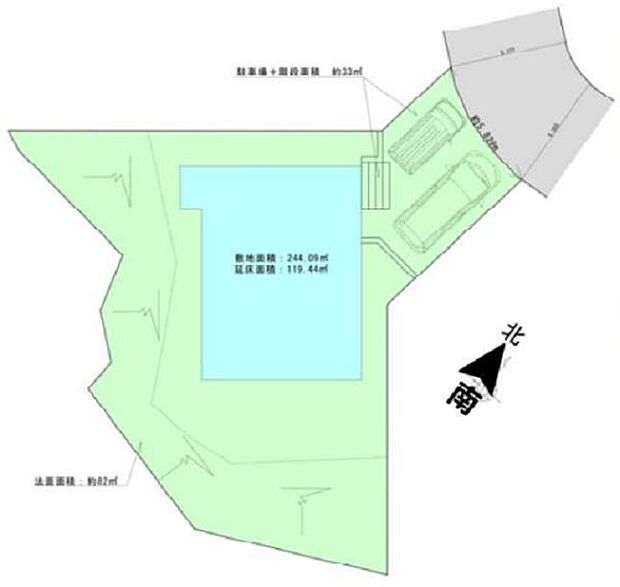 《区画図》 ■カースペース2台あり(車種によります)。