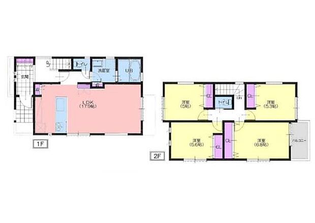 《間取り》■リビング中心の新生活。光を取り入れる開放的な設計で居心地の良い時間を演出します。