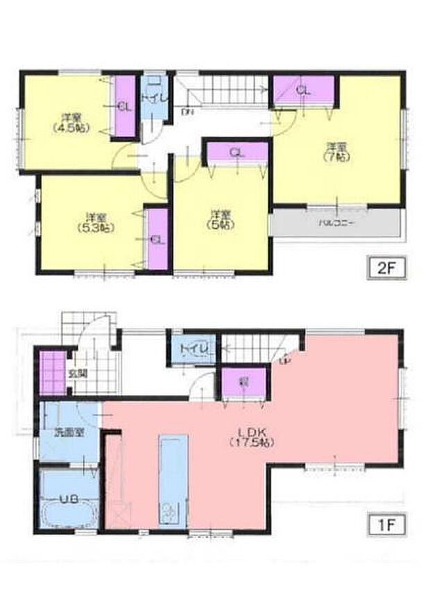 《間取り》■リビング中心の新生活。光を取り入れる開放的な設計で居心地の良い時間を演出します。