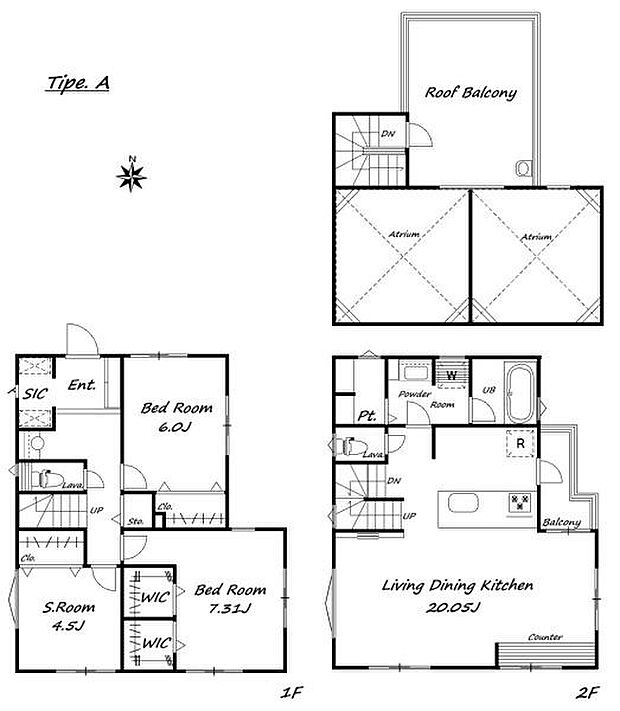《間取り》■リビング中心の新生活。光を取り入れる開放的な設計で居心地の良い時間を演出します。