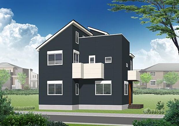 ■外観イメージ。落ち着きのあるトーンでまとめた外観。長年住むうちに深い愛着を感じることの出来る、飽きのこないデザインです。