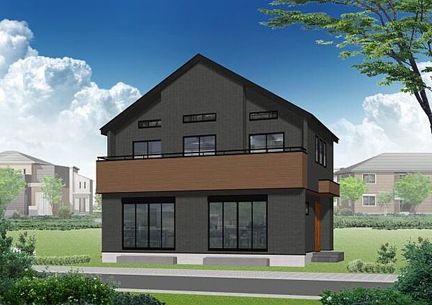 ■外観イメージ。落ち着きのあるトーンでまとめた外観。長年住むうちに深い愛着を感じることの出来る、飽きのこないデザインです。