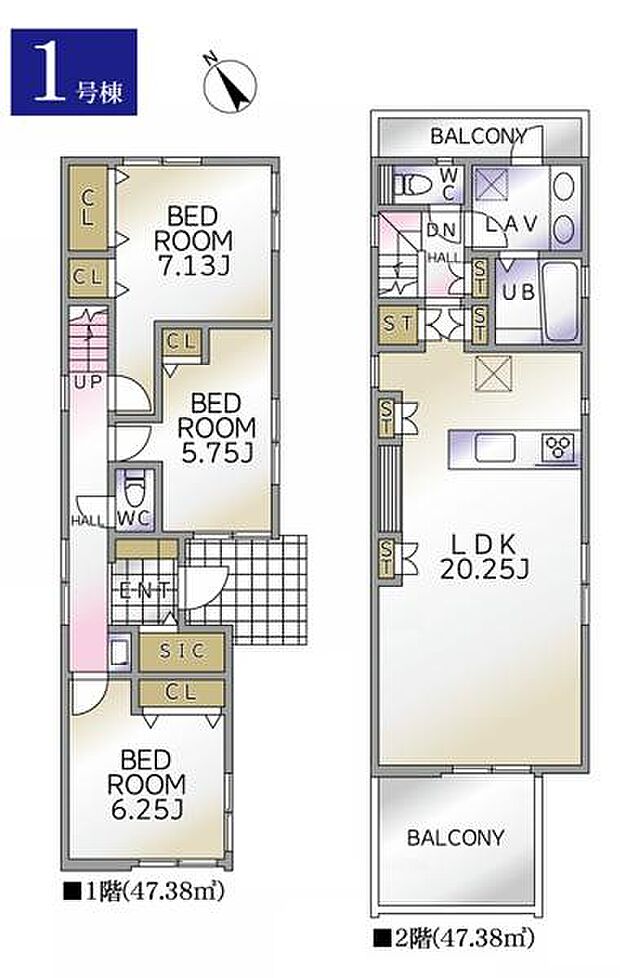 《間取り》■リビング中心の新生活。光を取り入れる開放的な設計で居心地の良い時間を演出します。