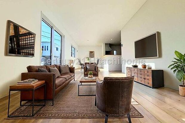 ゆとりを感じさせる上質で明るい空間が、住まう人や訪れる人を心地よく迎え入れてくれます。(本画像家具はCGで作成しており、実際に現地に家具はおかれておりません。また価格に家具は含まれておりません。)