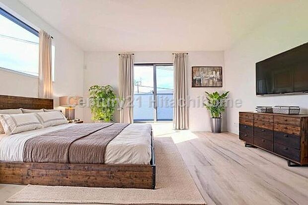 《寝室》 ■本画像は家具や小物の配置をCGで作成しており、実際に現地に家具や小物は置かれておりません。また、価格に家具や小物は含まれておりません。