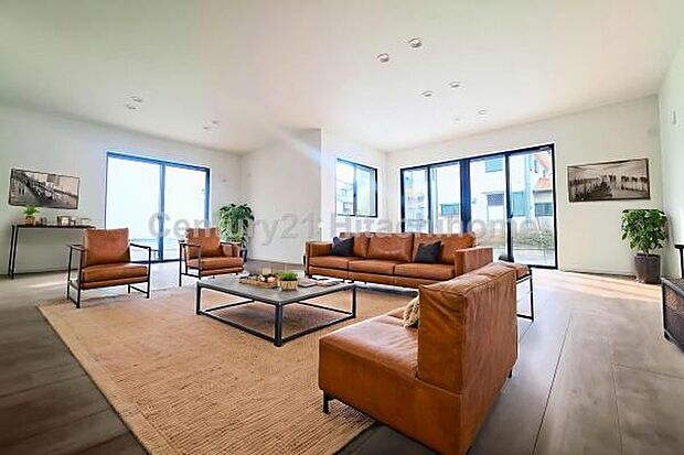 ■ゆとりを感じさせる上質で明るい空間。（本画像家具はCGで作成しており、実際に現地に家具はおかれておりません。また価格に家具は含まれておりません）