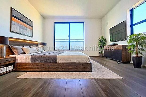 《寝室》　■本画像はCGで作成しており、実際の現地家具はCGにより消去し本画面を作成しております。また、価格に家具は含まれておりません。