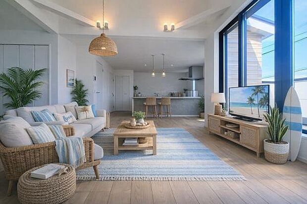 ゆとりを感じさせる上質で明るい空間が、住まう人や訪れる人を心地よく迎え入れてくれます。(本画像家具はCGで作成しており、実際に現地に家具はおかれておりません。また価格に家具は含まれておりません。)