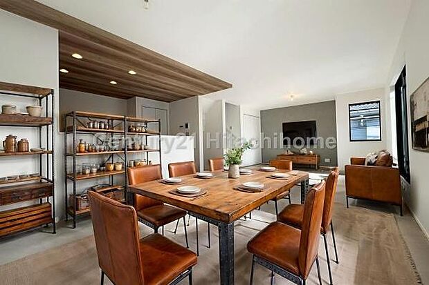 《リビングダイニング》 ■本画像は家具や小物の配置をCGで作成しており、実際に現地に家具や小物は置かれておりません。また、価格に家具や小物は含まれておりません。