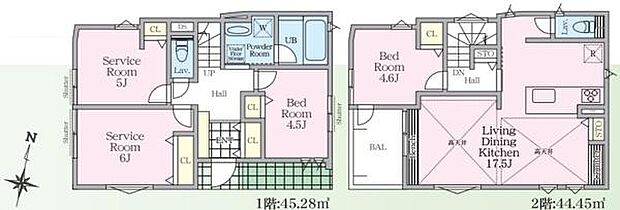《間取り》■リビング中心の新生活。光を取り入れる開放的な設計で居心地の良い時間を演出します。