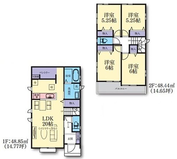 《間取り》■リビング中心の新生活。光を取り入れる開放的な設計で居心地の良い時間を演出します。