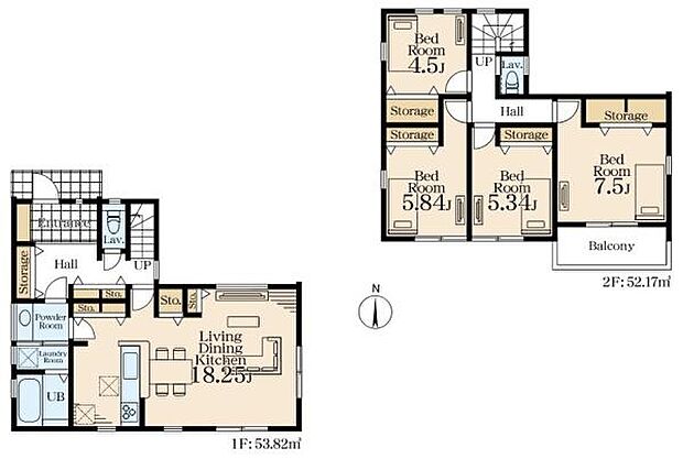《間取り》■リビング中心の新生活。光を取り入れる明るく開放的な設計で居心地の良い時間を演出します。
