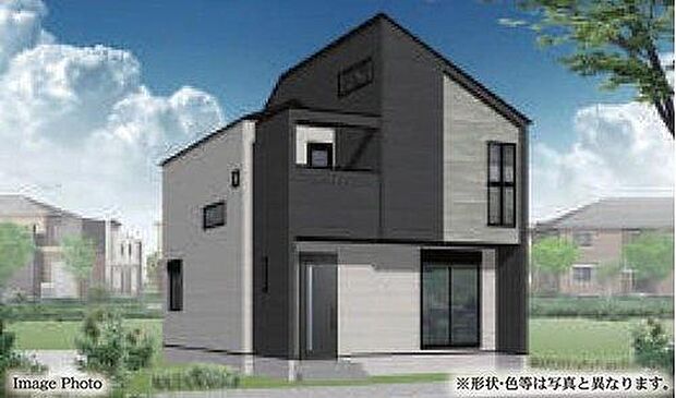 《完成予想図 外観パース》 ■スタイリッシュかつ重厚感のある洗練された外観!ブラツクとブラウンをベースに仕上げ上品さを際立たせています。(イメージパースは実際と異なる場合があります)