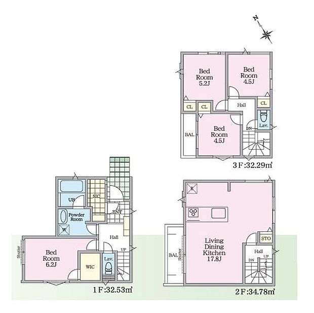 《間取り》■リビング中心の新生活。光を取り入れる明るく開放的な設計で居心地の良い時間を演出します。