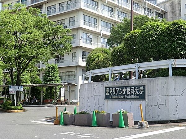聖マリアンナ医科大学病院まで862m、診療科目：内科・外科・呼吸器内科他　総合大学付属病院