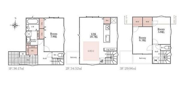 《間取り》■リビング中心の新生活。光を取り入れる明るく開放的な設計で居心地の良い時間を演出します。