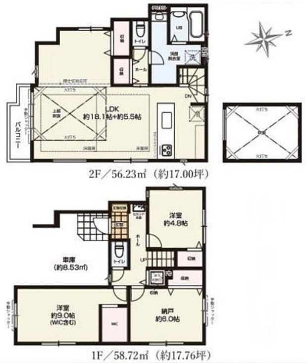 《間取り》■リビング中心の新生活。光を取り入れる開放的な設計で居心地の良い時間を演出します。