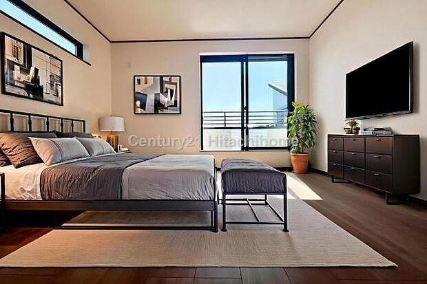 《寝室》 ■本画像はCGで作成しており、実際の現地家具はCGにより消去し本画面を作成しております。また、価格に家具は含まれておりません。