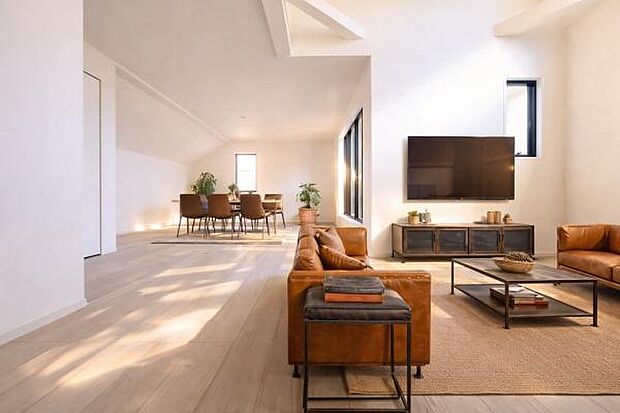 ゆとりを感じさせる上質で明るい空間が、住まう人や訪れる人を心地よく迎え入れてくれます。(本画像家具はCGで作成しており、実際に現地に家具はおかれておりません。また価格に家具は含まれておりません)