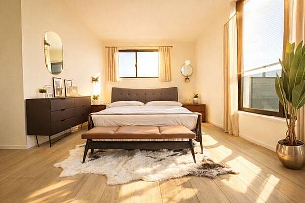 《寝室》 ■本画像はCGで作成しており、実際の現地家具はCGにより消去し本画面を作成しております。また、価格に家具は含まれておりません。